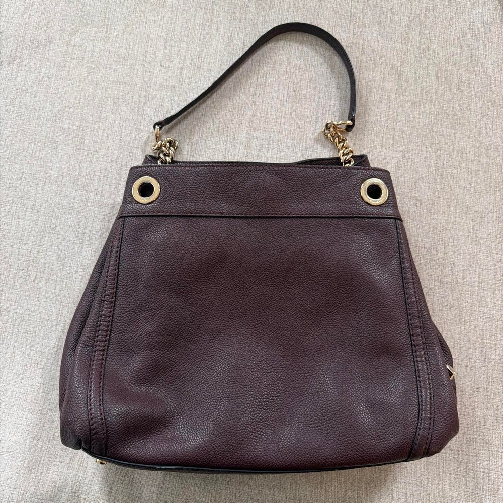 COACH Edie Pebbled Leather Hobo Shoulder Bag turnlock ****MISSING STRAP**** - Picture 2 of 8